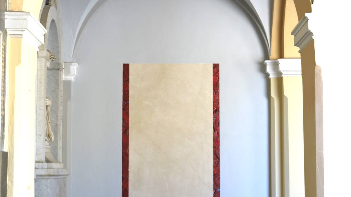 Art in public space - artistic  project, design of a cemetery arcade in Kaltern